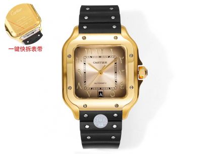 THB Factory Cartier Santos Middle East Version Tape Rose Gold Steel Case Diameter 39.8mm watch